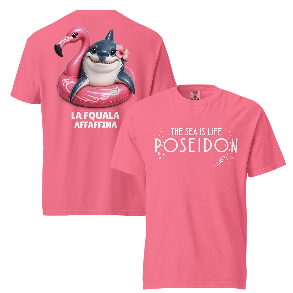 Fquala Affaffina – T-shirt Poseidon Gin fronte e retro